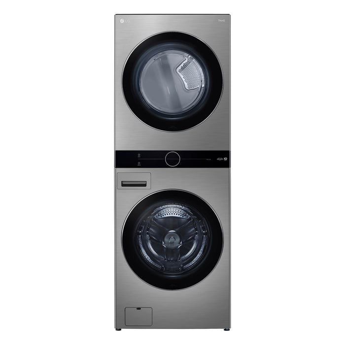 Tour de lavage LG à chargement frontal avec laveuse de 5,2 pi³ et sécheuse de 7,4 pi³ - acier graphite - WKEX200HVA 