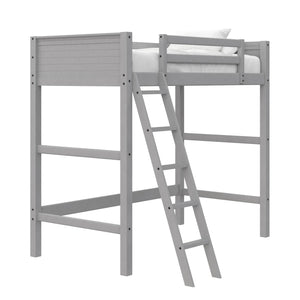 Lit mezzanine simple Kiarah de Your Zone Dorel Home avec échelle - gris