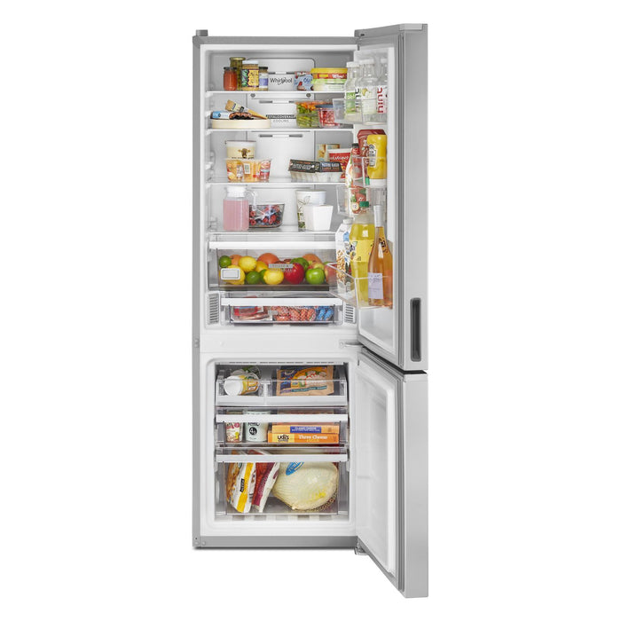 Réfrigérateur Whirlpool de 12,9 pi³ et de 24 po à congélateur inférieur - fini en acier inoxydable résistant aux traces de doigts - WRB533CZJZ