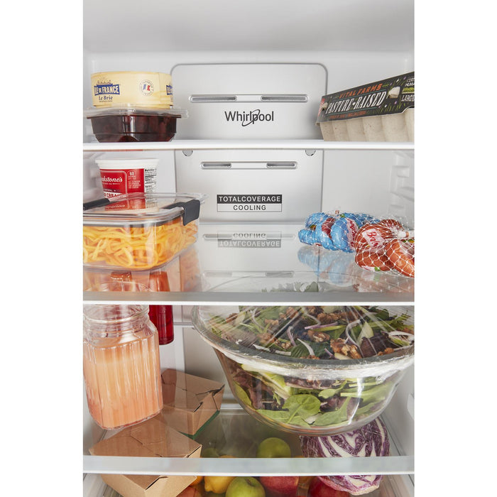 Réfrigérateur Whirlpool de 12,9 pi³ et de 24 po à congélateur inférieur - fini en acier inoxydable résistant aux traces de doigts - WRB533CZJZ