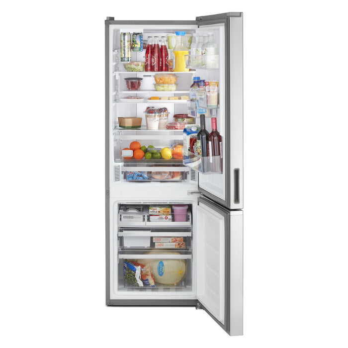 Réfrigérateur Whirlpool de 12,9 pi³ et de 24 po à congélateur inférieur - fini en acier inoxydable résistant aux traces de doigts - WRB543CMJZ