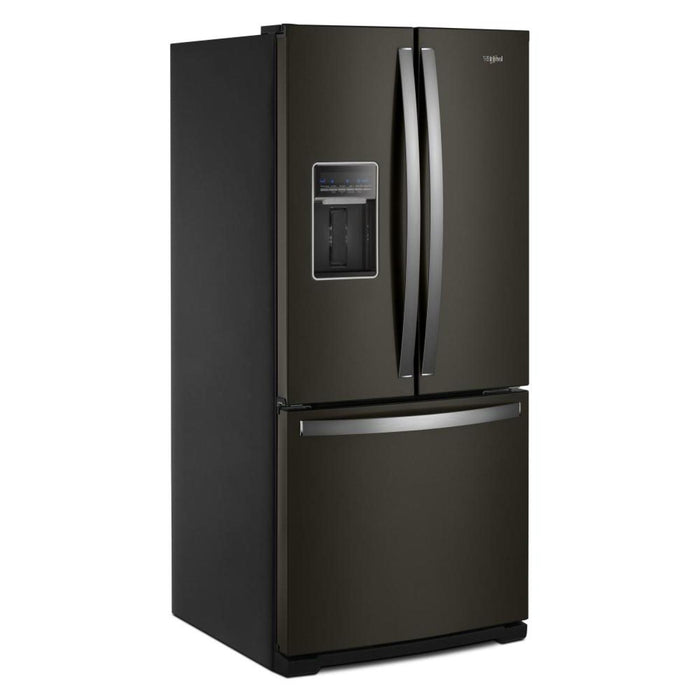 Réfrigérateur Whirlpool de 20 pi³ et de 30 po à portes françaises - acier inoxydable noir - WRF560SEHV
