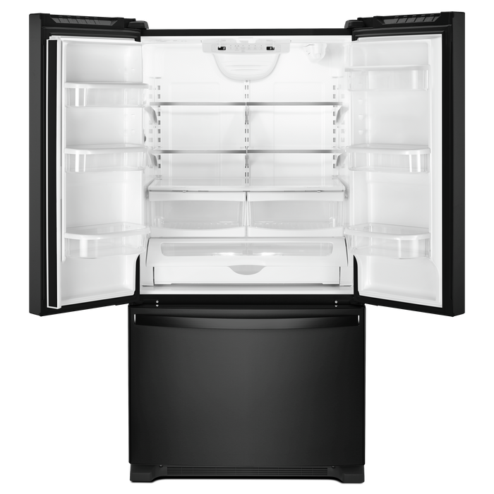 Réfrigérateur Whirlpool de 22 pi³ et de 33 po à congélateur inférieur - noir - WRFF5333PB