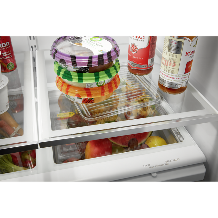 Réfrigérateur Whirlpool de 22 pi³ et de 33 po à congélateur inférieur - noir - WRFF5333PB