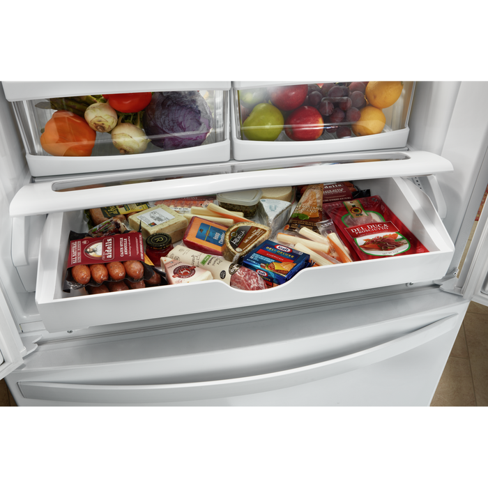 Réfrigérateur Whirlpool de 22 pi³ et de 33 po à congélateur inférieur - noir - WRFF5333PB