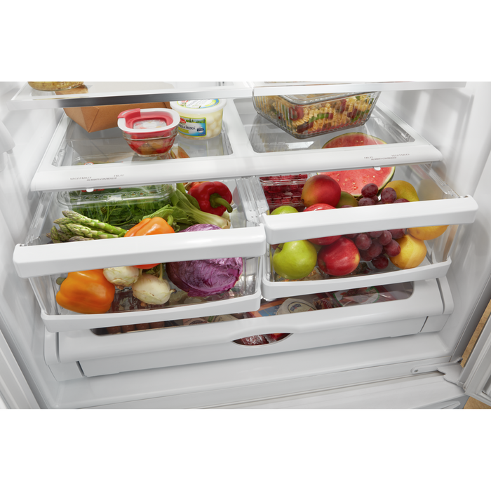 Réfrigérateur Whirlpool de 22 pi³ et de 33 po à congélateur inférieur - noir - WRFF5333PB