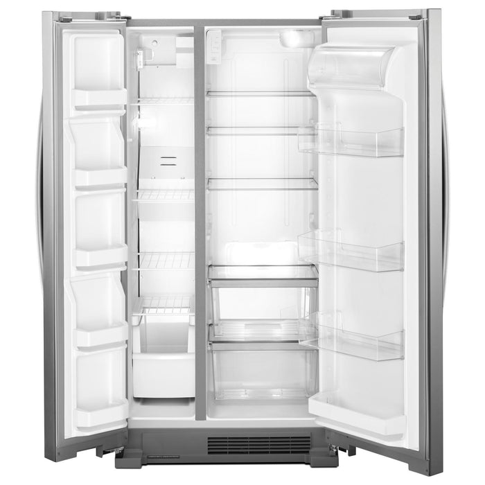 Réfrigérateur Whirlpool de 22 pi³ et de 33 po à compartiments juxtaposés - acier inoxydable monochrome - WRS312SNHM