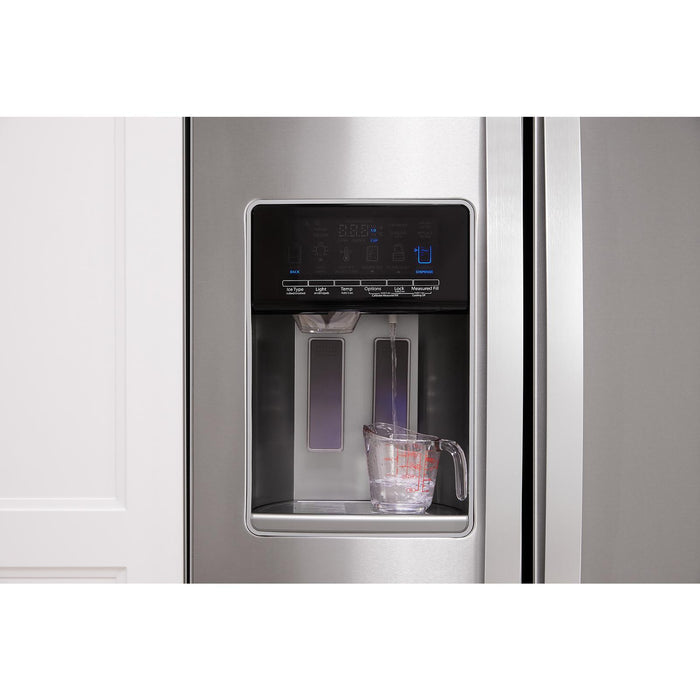 Réfrigérateur Whirlpool de 22 pi³ et de 33 po à compartiments juxtaposés - acier inoxydable monochrome - WRS312SNHM