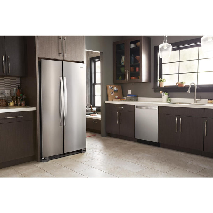 Réfrigérateur Whirlpool de 22 pi³ et de 33 po à compartiments juxtaposés - acier inoxydable monochrome - WRS312SNHM