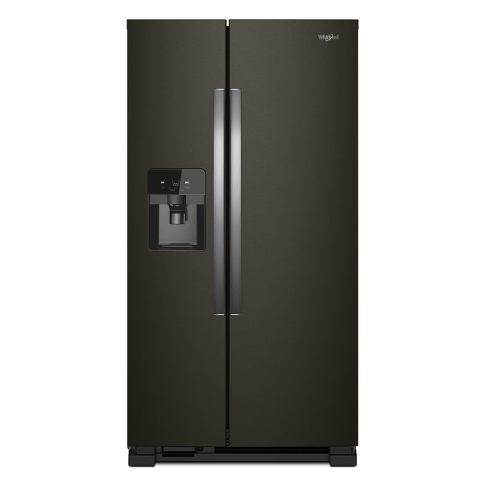 Réfrigérateur Whirlpool de 21 pi³ et de 33 po à compartiments juxtaposés - acier inoxydable noir - WRS321SDHV