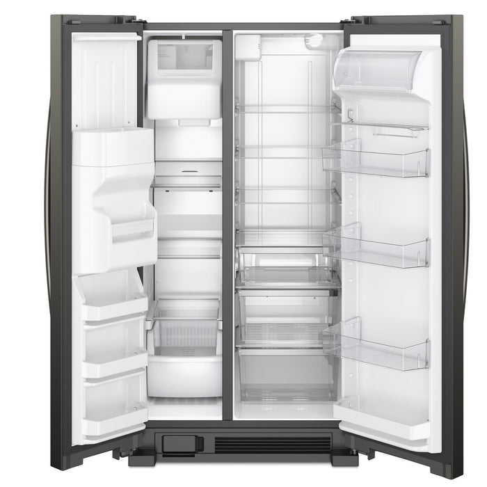 Réfrigérateur Whirlpool de 21 pi³ et de 33 po à compartiments juxtaposés - acier inoxydable noir - WRS321SDHV