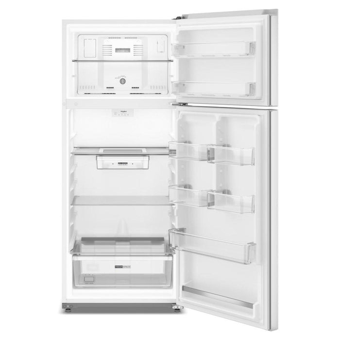 Réfrigérateur Whirlpool de 18,0 pi³ et de 28 po à congélateur supérieur - blanc - WRTX5118TW
