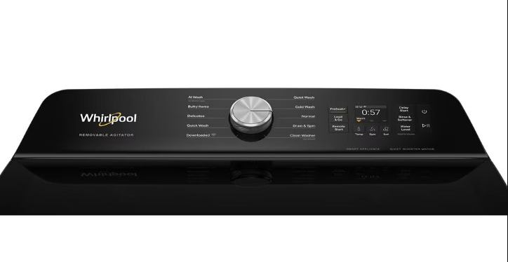Laveuse intelligente Whirlpool à chargement par le haut de 6,1 pi3 avec agitateur amovible - argenté radieux - WTW8507TR