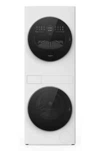 Laveuse de 3,2 pi3 et sécheuse électrique de 4,3 pi3 de Whirlpool - blanches - YWFH5424SW