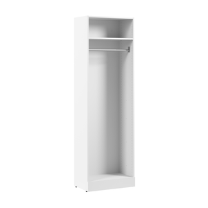 Système de garde-robe modulaire à espace pour suspendre Florence de Bestar de 25 po avec tablette - blanc