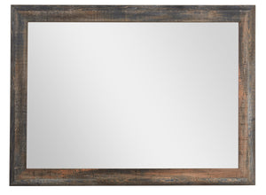 Miroir de commode de chambre à coucher Abby - brun