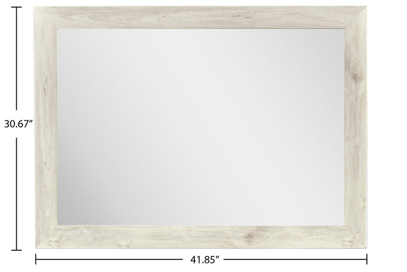 Miroir de commode de chambre à coucher Abby - blanc
