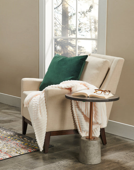 Table d'appoint Rosalee de 18 po - dessus et base en ciment gris