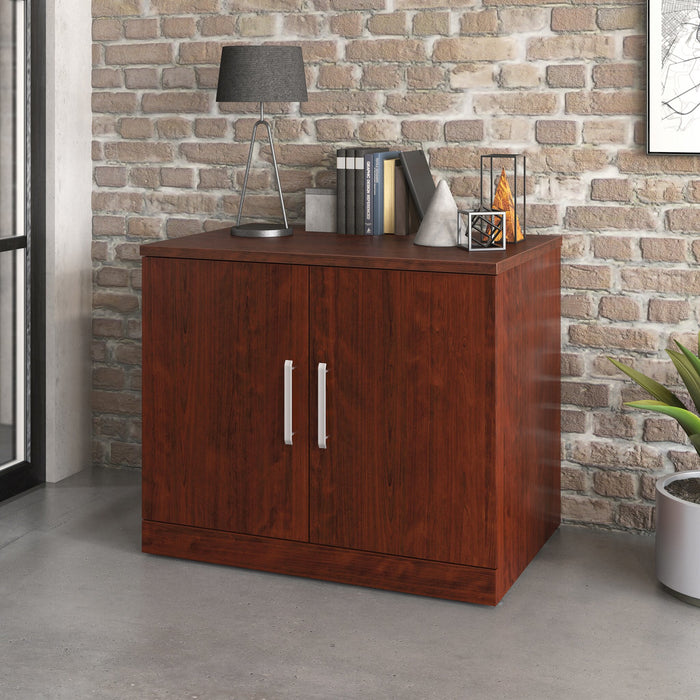 Armoire de rangement Affirm de 35,43 po de qualité commerciale - cerisier classique
