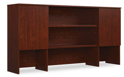 Affirm 71.10" Commercial Grade Storage Hutch with 2 Cabinets - Classic Cherry|Crédence de rangement Affirm de 71,10 po de qualité commerciale avec 2 armoires - cerisier classique