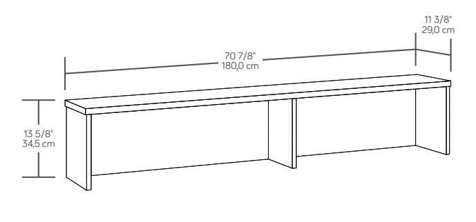 Crédence de réception Affirm de 70,87 po de qualité commerciale - orme Hudson