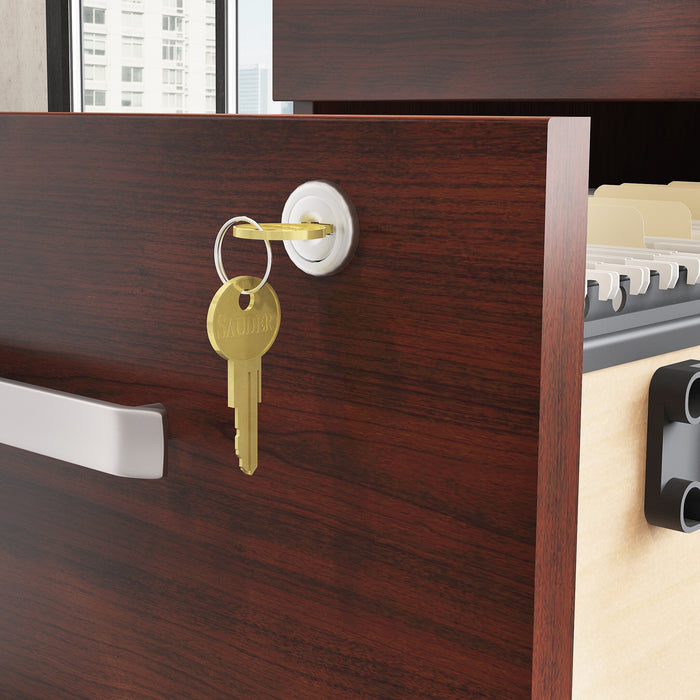 Classeur Affirm de 15,55 po de qualité commerciale à 2 tiroirs - cerisier classique