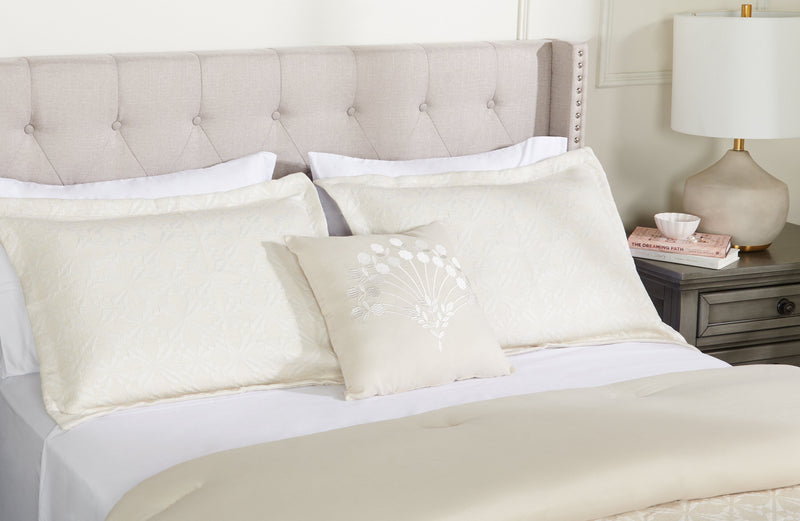 Ensemble d’édredon Argentina 4 pièces pour lit double ou grand lit - blanc