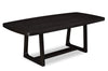 Table de salle à manger Alma de 86 po (L) avec base à tréteaux - anthracite noir