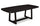 ["Table de salle à manger Alma de 86 po (L) avec base à tréteaux - anthracite noir"]