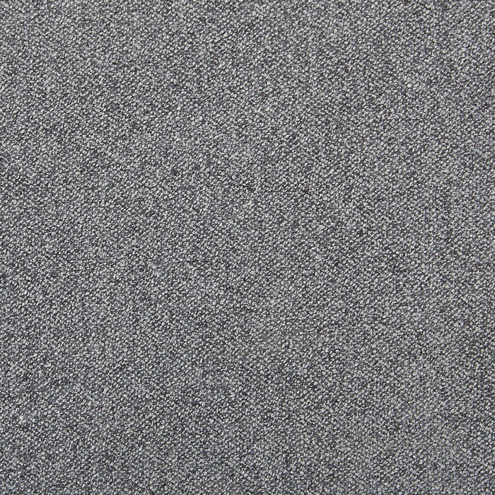 Lit de rangement Amos rembourré en tissu anthracite avec tête de lit à canaux et 3 tiroirs intégrés - format grand lit