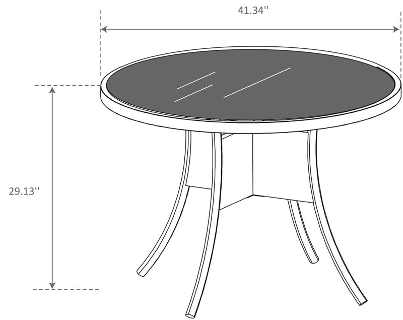 Ensemble Arizona 5 pièces pour la terrasse à l’extérieur avec table ronde et 4 chaises - osier en résine tressé à la main, dessus de table rond en verre, résistant aux rayons UV et aux intempéries - noir