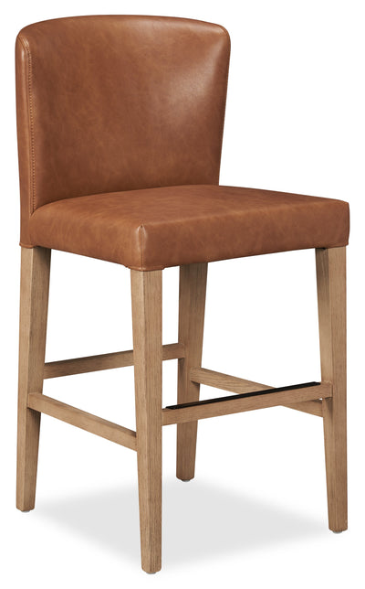 Arlo Counter-Height Stool with Vegan Leather Fabric, 26"H - Copper | Tabouret 26 po Arlo de hauteur comptoir en tissu de cuir végétalien - cuivre