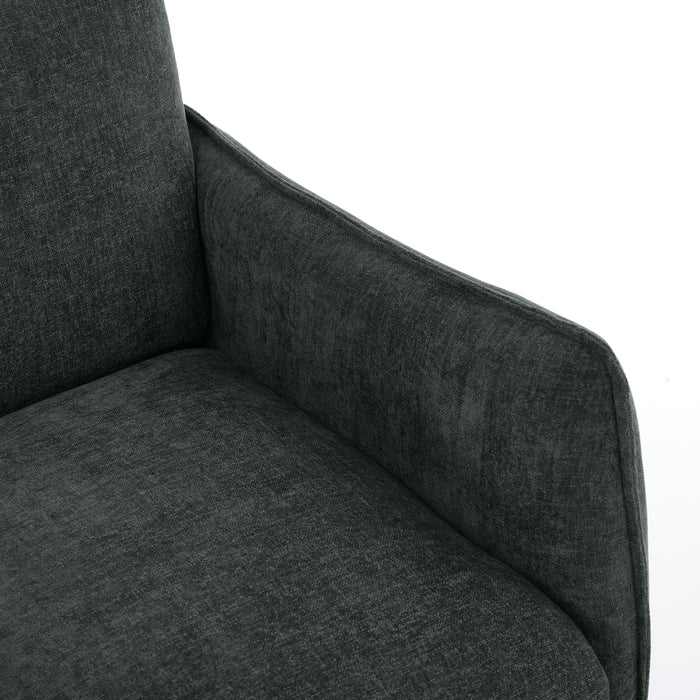 Fauteuil d’appoint Arlo de 29,5 po en tissu d’apparence lin - vert