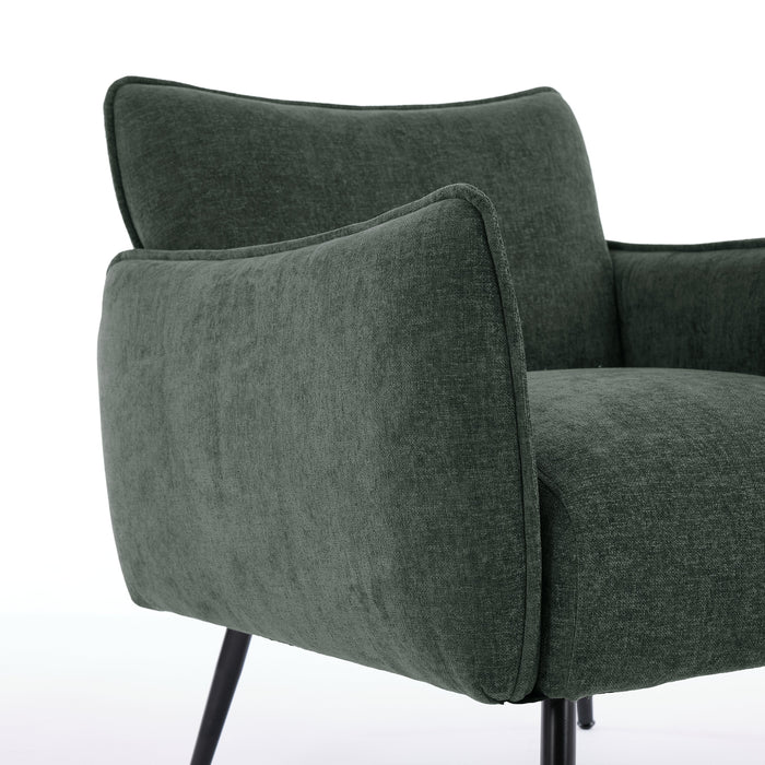 Fauteuil d’appoint Arlo de 29,5 po en tissu d’apparence lin - vert