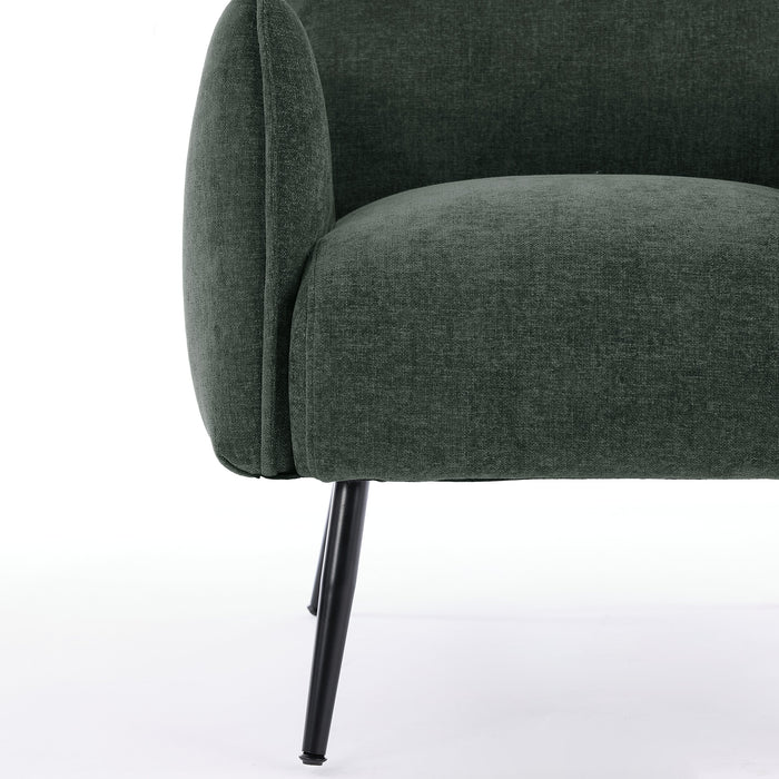 Fauteuil d’appoint Arlo de 29,5 po en tissu d’apparence lin - vert