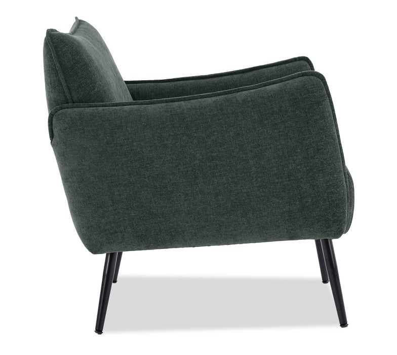Fauteuil d’appoint Arlo de 29,5 po en tissu d’apparence lin - vert