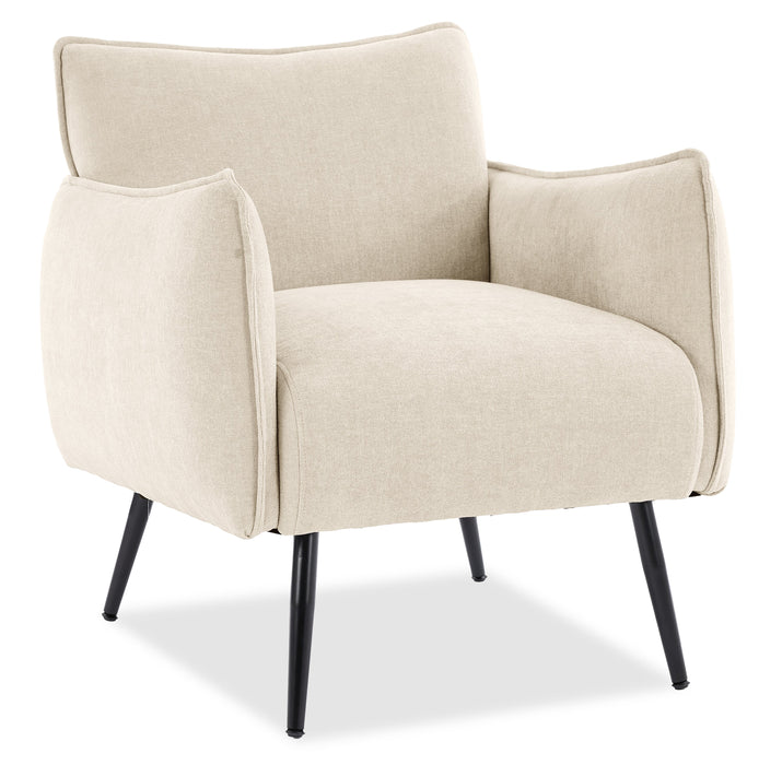 Fauteuil d’appoint Arlo de 29,5 po en tissu d’apparence lin - taupe