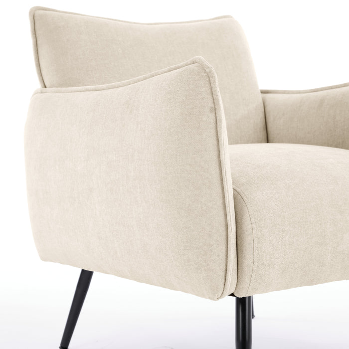 Fauteuil d’appoint Arlo de 29,5 po en tissu d’apparence lin - taupe