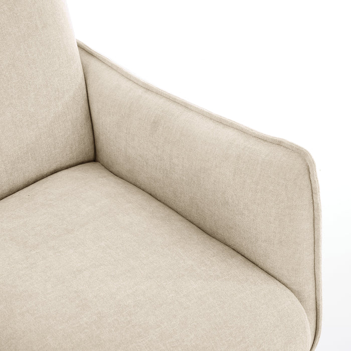 Fauteuil d’appoint Arlo de 29,5 po en tissu d’apparence lin - taupe