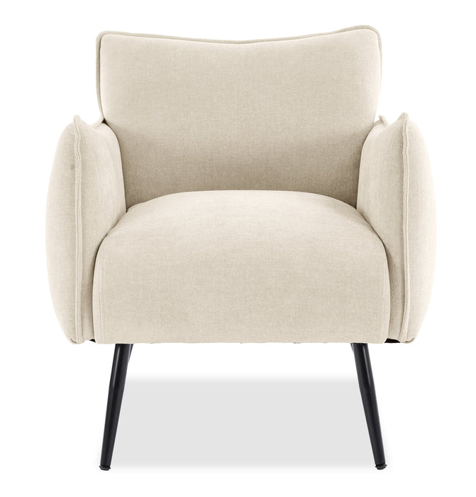 Fauteuil d’appoint Arlo de 29,5 po en tissu d’apparence lin - taupe