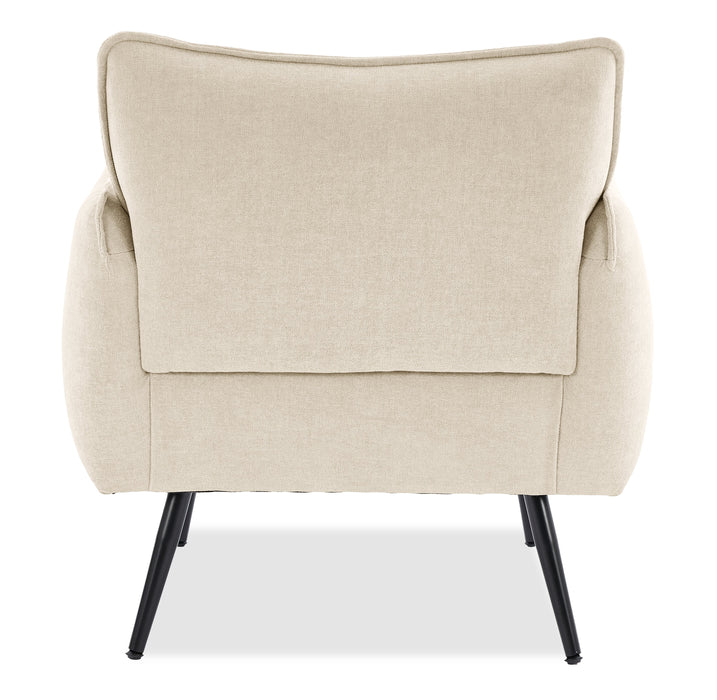 Fauteuil d’appoint Arlo de 29,5 po en tissu d’apparence lin - taupe