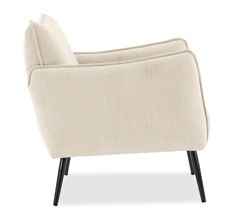 Fauteuil d’appoint Arlo de 29,5 po en tissu d’apparence lin - taupe