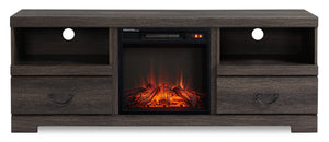 Asher 60" Electric Fireplace TV Stand | Meuble pour téléviseur Asher de 60 po avec foyer électrique | ASHERFIR