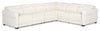 Sofa sectionnel à inclinaison électrique Aspen de Cindy Crawford Home 4 pièces avec fauteuil sans inclinable - albâtre