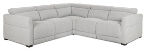 Sofa sectionnel à inclinaison électrique Aspen 3 pièces - gris