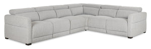 Sofa sectionnel à inclinaison électrique avec fauteuil sans accoudoirs Aspen 4 pièces - gris