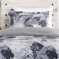  Ensemble d'édredon Axel 3 pièces pour lit simple - gris