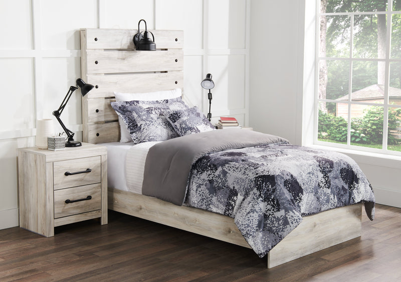 Ensemble d'édredon Axel 4 pièces pour lit double ou grand lit - gris