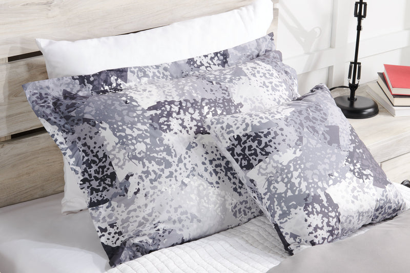 Ensemble d'édredon Axel 4 pièces pour lit double ou grand lit - gris