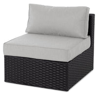  Fauteuil sans accoudoirs Barbados pour la terrasse - gris